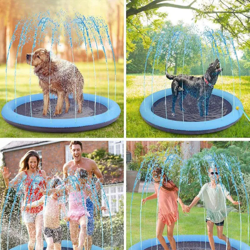 🐶 Alfombrilla Refrescante con Aspersor para Perros | Piscina Antideslizante