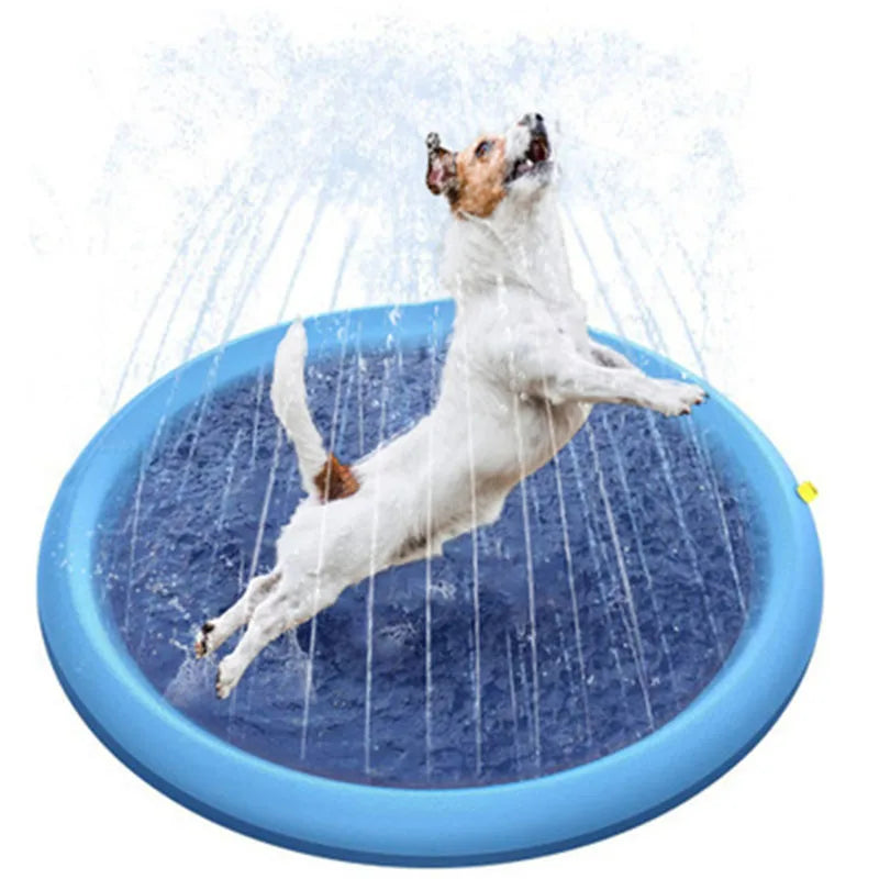 🐶 Alfombrilla Refrescante con Aspersor para Perros | Piscina Antideslizante