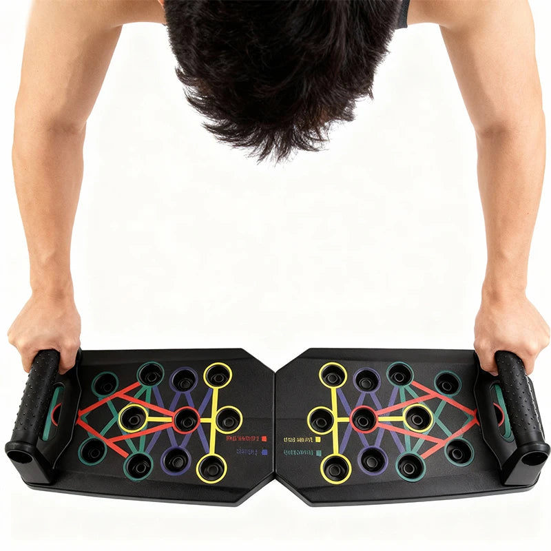Tabla de Flexiones Plegable Multifuncional con Asas | Entrena Pecho, Espalda, Brazos