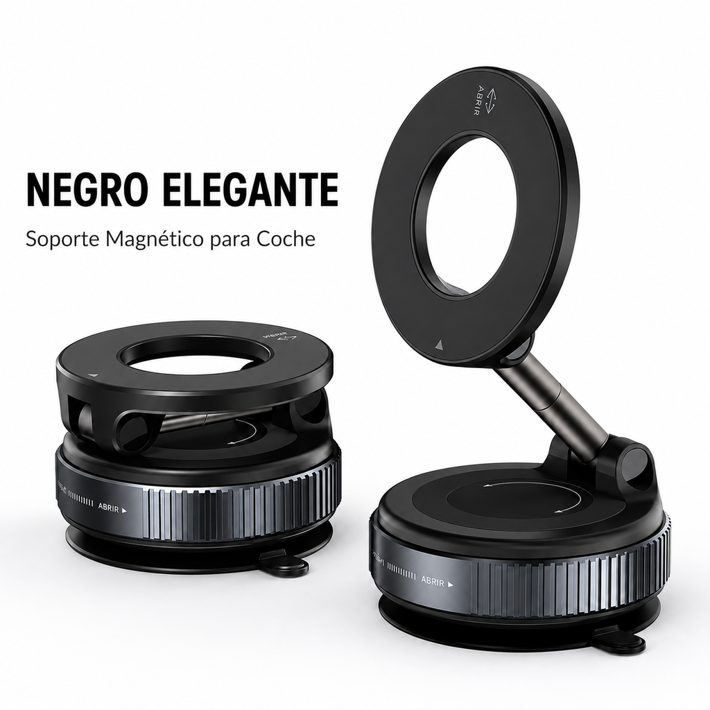 Soporte Magnético para Coche con Ventosa 360° | Compatible con MagSafe
