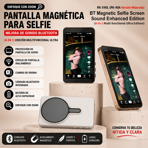 Monitor Magnético para Smartphone | Pantalla Selfie para Vlogs y Directos