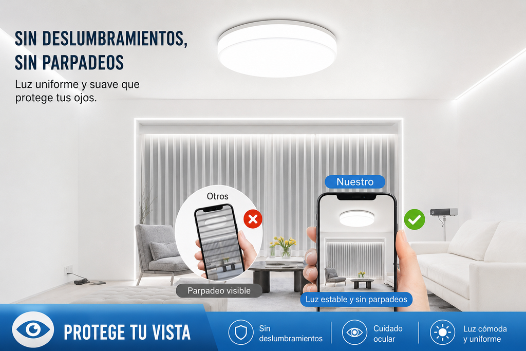 💡 Plafón LED Ultrafino de Techo | Luz Moderna para Dormitorio, Salón y Cocina